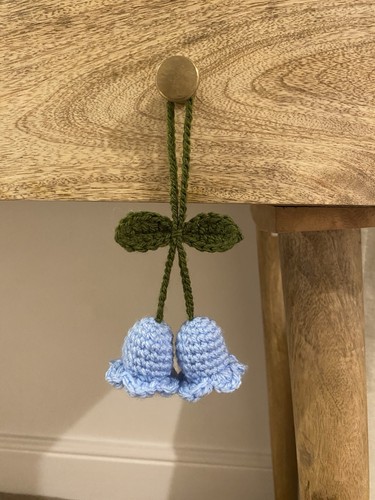Handmade crochet blue - blue, lily