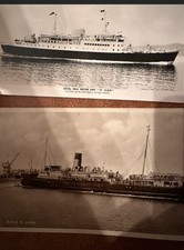 2x Vintage Postcards Of Ships