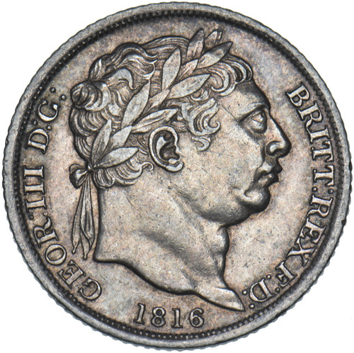 1816 sixpence george iii - george,