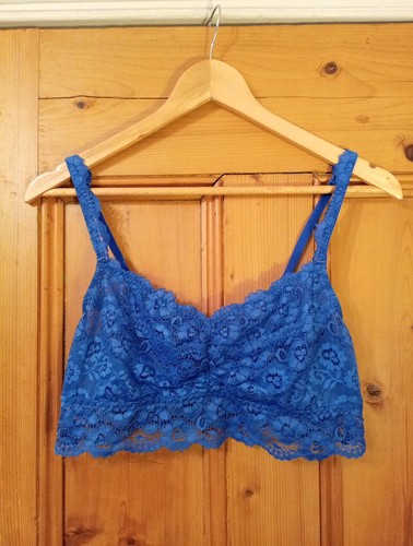 Senza lace bra - lace, blue