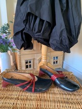 Great Funky Quirky Art to Wear Think! Leather Mules Sliders Shoes 6.5 39