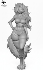 Wolf woman miniature furry - wolf, |