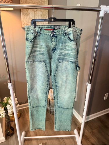 Slim straight acid wash mint - straight, acid-wash