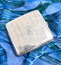 Antique Adie Bros Ltd 1922 Sterling silver Cigarette Case Monogrammed 'A P' 123g