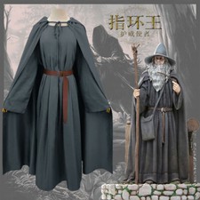 Gandalf Cosplay Costume Gray Sorcerer Uniform Cape Hat