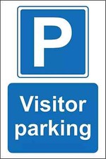 METAL SIGN Visitor parking car