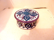 VTG ROYAL COPENHAGEN FAIANCE TENERA TRINKET BOX BERTE JESSEN DENMARK ALUMINIA