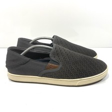 Olukai Kahu Aho Boat Shoes Slip-On Mens Size 11.5 M Dark Shadow/Off-white Gray