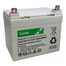 Lucas 12V 34AH (33AH 35AH) AGM/GEL MOBILITY SCOOTER & WHEELCHAIR BATTERY
