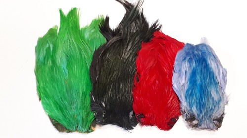 Dyed cock capes as - capes,