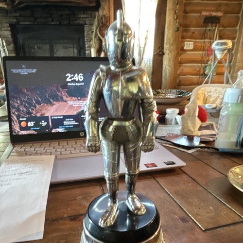 Medieval silver metal suit - metal,
