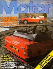 MOTOR MAGAZINE 03-MAR-84 - Renault 25, Ford Escort Cabriolet, Jaguar XJ-S Coupe