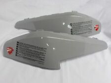 Ducati OEM panniers covers pair light glossy grey for Multistrada 950 1200 1260