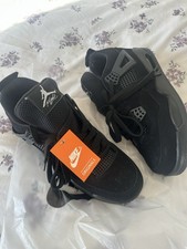 Jordan 4 Black Canvas Sneakers