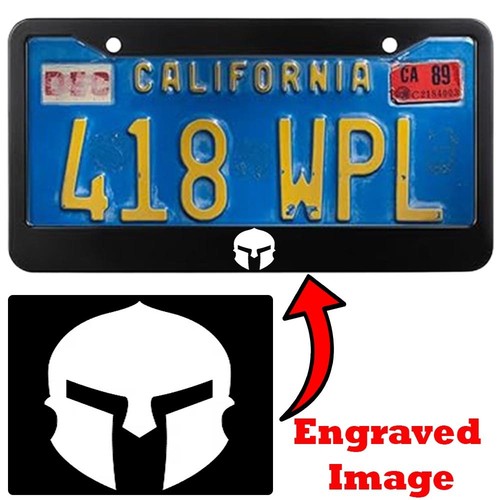Engraved black license plate - license,