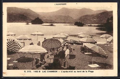 Old postcard lac chambon - postcard,