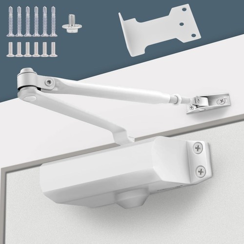 White automatic door closer - white,