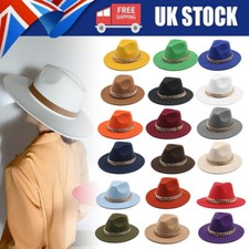 Mens Ladies Hat Fedora Wide