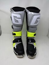 Used Once - 2024 GAERNE SG12 BOOTS GREY YELLOW BLACK MOTOCROSS MX OFF ROAD