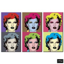 Banksy Painting Warhol Kate Moss   BOX FRAMED CANVAS ART Picture HDR 280gsm
