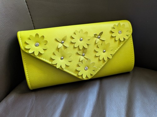Koko yellow clutch - with, label
