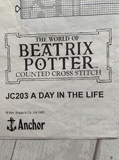 Beatrix Potter  A Day in the Life  Anchor Cross Stitch JC203 Peter Rabbit CHART
