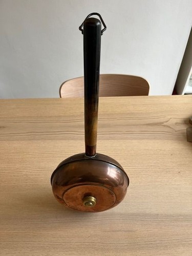 Early c20th copper warming pan - copper,