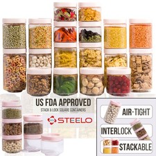 6x BPA Free Round Food Storage