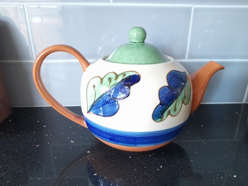 Vintage bhs teapot glazed - vintage,