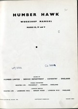 HUMBER HAWK Marks 3, 4 & 5 Car