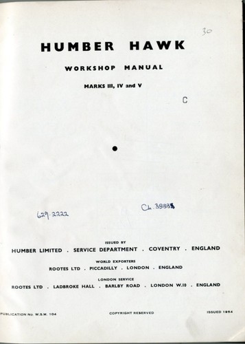 Humber hawk marks 5 car - 5,