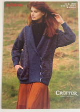 Ladies ribbed front jacket KNITTING PATTERN Shawl collar cardigan Patons 3592