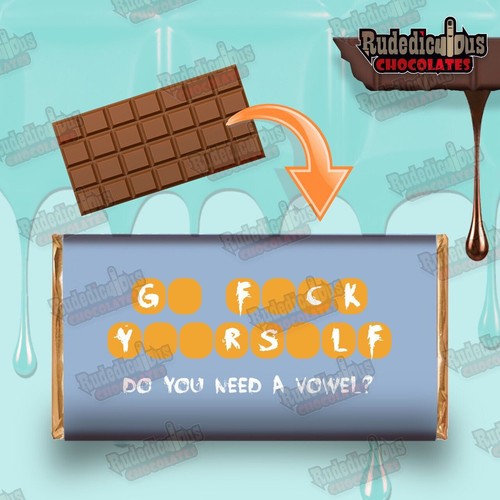Rude chocolate bar wrapper - rude,