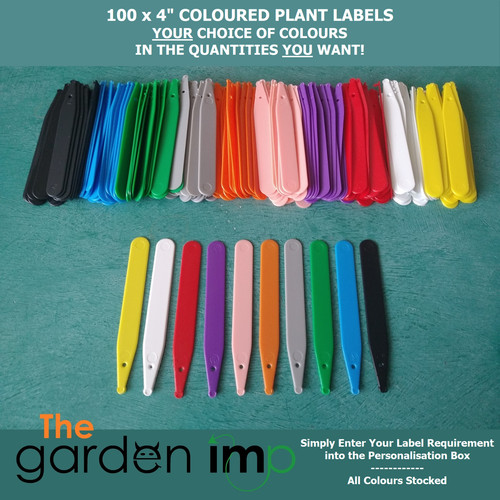 100 plastic plant labels - plastic,