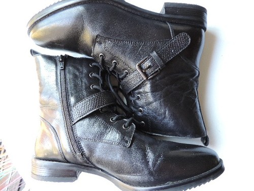Ladies black leather ankle - ladies,