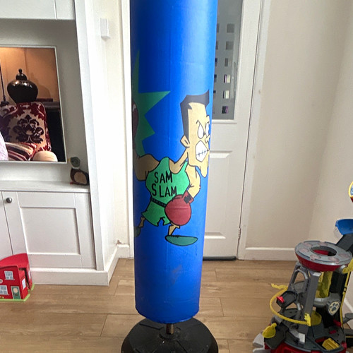 Blue freestanding boxing punch - boxing,