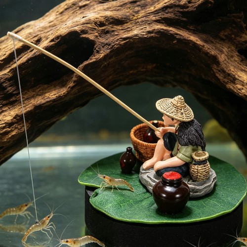 Old fisherman figurine - old,