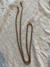 Rose Gold Finish Rope Chain