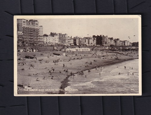 Printed postcard the beach - printed,