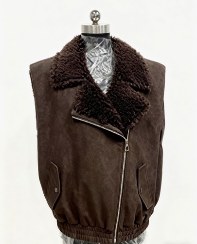 Women brown faux fur - brown,
