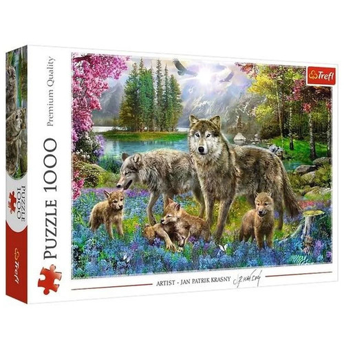 Puzzle 1000 wolf family - puzzle, trefl