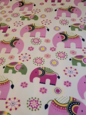 Polar Fleece Throw Blanket PINK elephants  228 cms. X 157 Cms. or (90X62 inches)