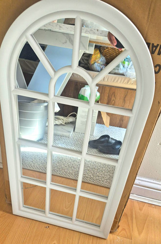 Large white arched window - window, pane