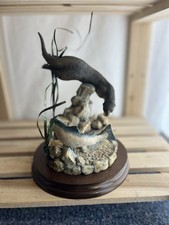 Otter and Salmon Figurine