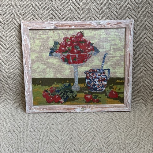 Vintage french strawberries - vintage,