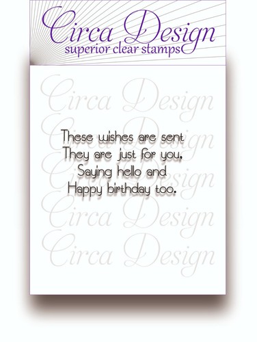 Clear unmounted birthday - clear, verse