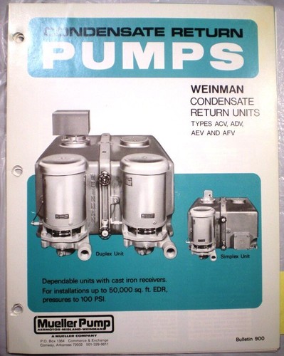Weinman condensate return - weinman,