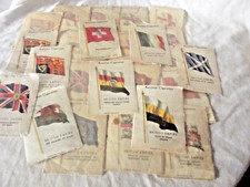 A Collection of 24 Antique 1930s Kensitas Cigarette  Silks Flags of the World