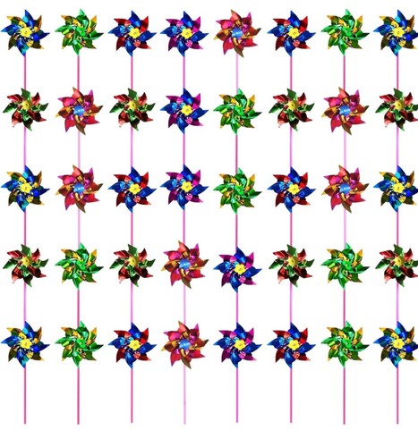 Pieces rainbow windmills - 40,