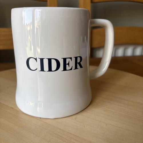 Cider mug white rustic - white, vintage